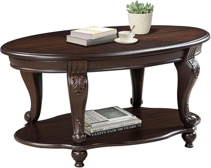 LKTART 42" Vintage Oval Coffee Table by LKTART