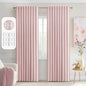 MIULEE Light Pink Back Tab Blackout Curtains 52x72 Inches Long 2 Panels Set | by MIULEE