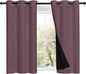NICETOWN Dry Rose 100% Blackout Curtains 45 inches Long, 2 Thick Layers by NICETOWN