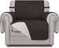 Easy-Going Reversible Couch Cover, Small Chair, Chocolate/Ivory | Machine by Easy-Going