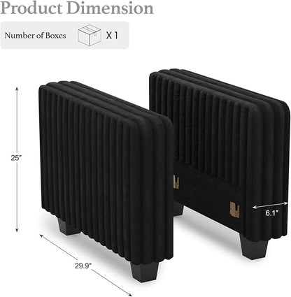 Belffin Plush Corduroy Modular Sectional Sofa Armrest Part Module - Image 3