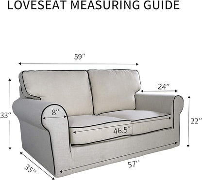PureFit Stretch Loveseat Covers Fleece Couch Covers - Image 6