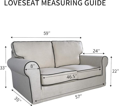 PureFit Stretch Loveseat Covers Fleece Couch Covers - Image 6