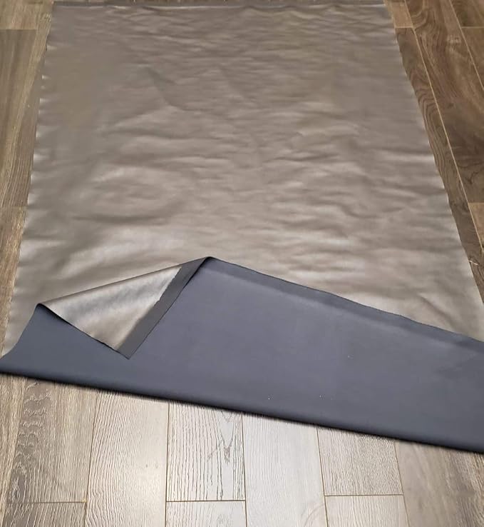 NAT Leathers | Gray Soft Faux Vegan Leather PU | 4 Yards Cut by The Yard | - Image 3