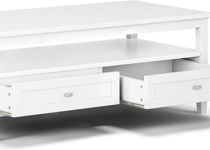 SIMPLIHOME Warm Shaker Solid Wood Transitional-Style 48-inch Wide Coffee Table - Image 10