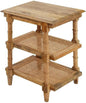 Chesterfield Wood & Cane Accent Table in Brown by Carolina+Classic