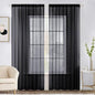 MIULEE 2 Panels Sheer Curtains for Living Room 54 X 84 Inches Black | Window by MIULEE