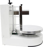 TECHTONGDA Cake Cream Spreading Frosting Icing Turntable Automatic Coating Machine with Graduated Scraper 60-320RPM Rotating Speed for 6-14inch Cakes White
