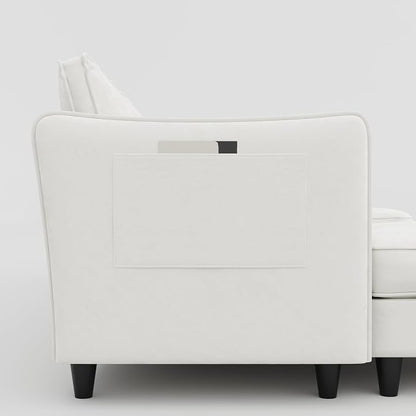 Ball & Cast 141.5" Large 6-Seater U-Shaped Sectional Sofa Bed - Image 8