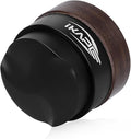 IKAPE 51MM Coffee Distributor, New Wooden Handle Design, Gravity Adaptive Espresso Distributor Fits All 51MM Espresso Portafilter, Compatible with 51MM Delonghi Bottomless Portafilter