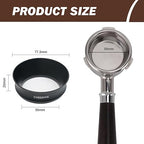 58mm Magnetic Espresso Dosing Funnel, Espresso Coffee Dosing Ring, 25mm Anodized Aluminum Dosing Funnel with 8 Magnets Compatible with 58mm Portafilter
