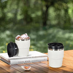 6oz Vacuum Insulated Espresso Cup Set of 2, Espresso Shot Cup for Coffee, Double Wall Stainless Steel Mini Tumbler Shot Glasses with Lid