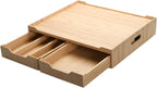 Mobilevision Bamboo Drawer & Large Sliding Tray for K-Cup & Espresso Pod Storage Organize Coffee Maker & countertop appliances for Kitchen & Office Break Rooms