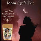 Organic Moon Cycle Herbal Tea for Period Support, Herbal Supplement to Bring Hormonal Harmony to Your Feminine Cycle with Mugwort, Red Raspberry Leaf, Chamomile, 3 oz Bag