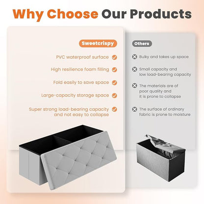 Sweetcrispy 43 Inches Folding Ottoman - Image 6