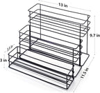12 Bottle Capacity Coffee Syrup Organizer 3 Tier Coffee Syrup Stand Shelf for Coffee Bar Kitchen Small Wine Rack for Bar Family Storage for Syrup Wine Dressing