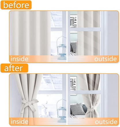 Blackout Curtains for Bedroom, 52 * 30 Length, Ivory | Thermal Insulated & - Image 5