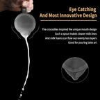 MHW-3BOMBER Espresso Steaming Pitcher Milk Frothing Pitcher Stainless Steel Milk Coffee Cappuccino Latte Art Barista Cup 16.9oz/500ml (Matte Black) P5032B-OS