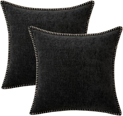 MIULEE Decorative Couch Throw Pillow Covers 18x18 Inch Black 2 Pack | Halloween - Image 6