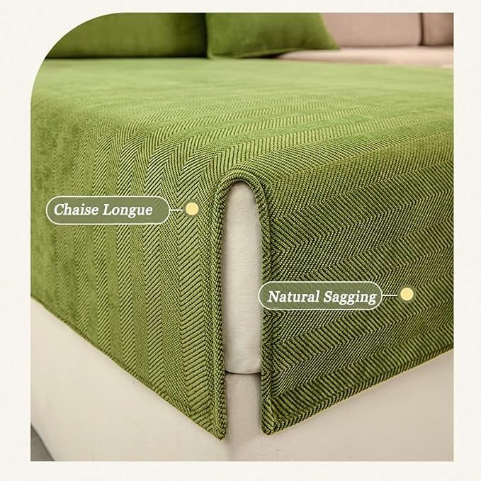 Funny Fuzzy Couch Cover, Chenille Couch Furniture Protector, Non Slip Sofa - Image 6