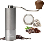 Manual Coffee Grinder - Conical Stainless Steel Burr - 25 Setting Adjustable Grind - Espresso, Drip, French Press-Home/Office/Travel Handheld Portable Coffee Bean Grinder - 25g Capacity