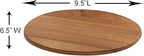 6 Acacia Wood Serving Boards with Stand, Perfect for Serving, Sushi, Cheese, Hors d'oeuvre, Charcuterie, Sandwiches by Woodard & Charles, 7 Piece Set, 9 1/2" x 6 1/2" ★★PACK OF 10★★