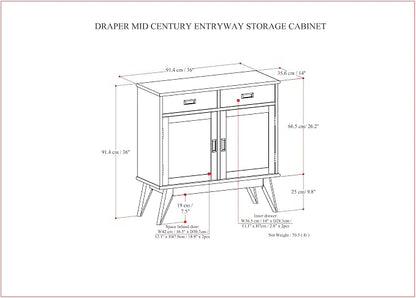 SIMPLIHOME Draper Storage Cabinet - Image 3