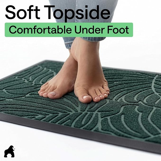 GORILLA GRIP 100% Waterproof All-Season WeatherMAX Doormat, US Designed Natural - Image 8