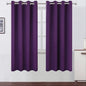 Blackout Curtains 66 x 72 Inch Long Purple Curtains Set of 2 Panels Room by Lemomo