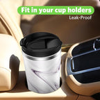 Insulated Coffee Mug with Ceramic Coating, 18oz Travel Mug with Leak-proof Lid, Vacuum Double-wall Tumbler, Stainless Steel Thermal Cup for Tea, Hot Cocoa, Cold Beverage, Ice Drinks