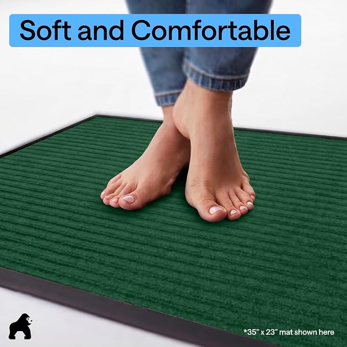 GORILLA GRIP Waterproof Traffic Guard Door Mat, 2 Pack Indoor Outdoor Durable - Image 8