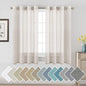 H.VERSAILTEX Linen Curtains Nickel Grommet Natural Linen Semi-Sheer Curtains 2 by HVERSAILTEX