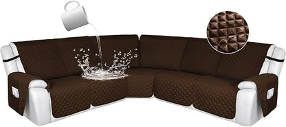 HDCAXKJ 100% Waterproof Reclining Sectional Couch Covers L Shape Recliner Sofa by HDCAXKJ