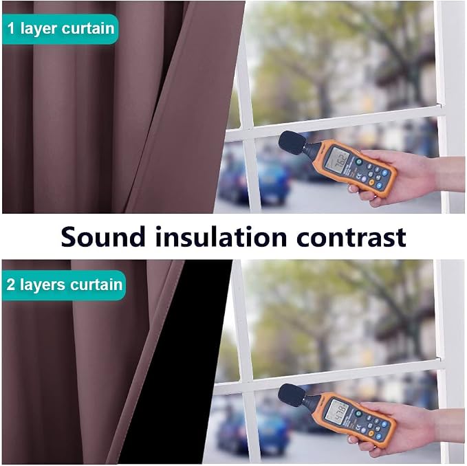 NICETOWN 100% Blackout Window Curtain Panels, Full Light Blocking Drapes - Image 4