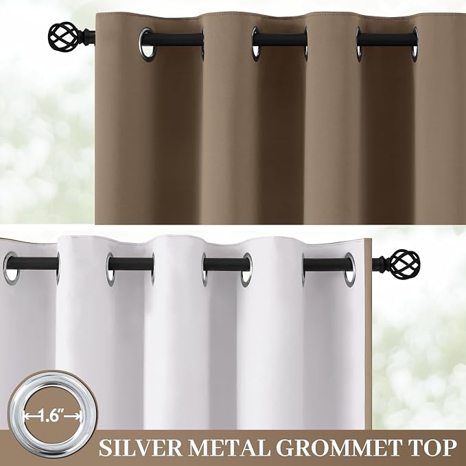 Yakamok Khaki Blackout Curtains 63 Inches Long - Image 2