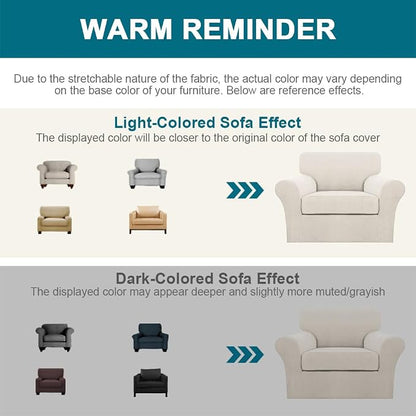 Turquoize 2 Piece Chair Covers for Living Room Armchair Couch Cover - Image 6