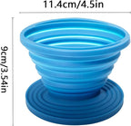 Collapsible Coffee Maker Filter, Reusable Coffee Dripper, Rubber Coffee Maker with 5Pcs Paper Filters, for Home, Camping, Travel, Office
