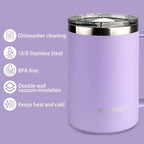 24 oz women's thermal coffee mug, double-wall insulation, easy to hold and clean, suitable for camping travel water cup