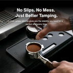 Crema Coffee Products Tamping Mat for Barista Express |Non-Slip Silicone Protection for Countertops & Portafilters|Precision Fit with Drip Tray & Vent Holes|Easy to Clean,Durable Espresso Tamping Pad