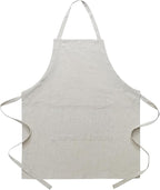 Cotton Linen Apron for Women - Adjustable Casual Apron with Pocktes, Great for Florist, Coffee House and Kitchen