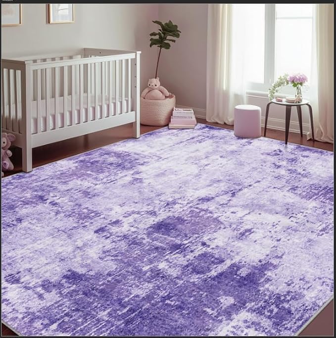 RELEANY Washable 7'x9' Abstract Area Rug - Image 3