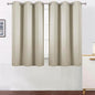 Light Beige Blackout Curtains 34 x 54 Inch Length/Set of 2 Curtain by Lemomo