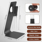 51mm Espresso Tamper Set - Dual-Spring Calibrated Coffee Tamper, 8-Needle WDT Tool Espresso Distribution Tool, Magnetic Aluminum Dosing Funnel, Reusable Puck Screen, Fit for 51mm Portafilters