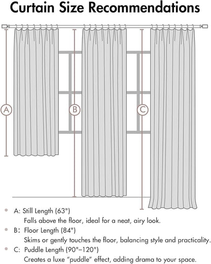 MIULEE Cafe Brown Pinch Pleated 100% Blackout Linen Curtains 40x102 Inches | - Image 9