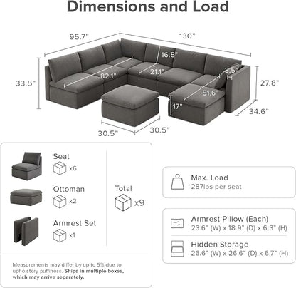 mopio Oversized Modular Sectional Sofa - Image 2