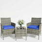 3 Piece Outdoor Patio Furniture Set, All-Weather PE Rattan Wicker Chairs by Garvee