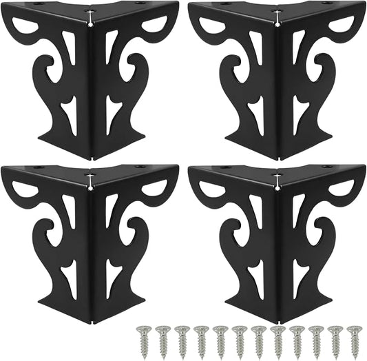 Piutouyar 3 Inch Hollow Out Furniture Legs Set of 4, Modern Triangle Couch Feet by Piutouyar