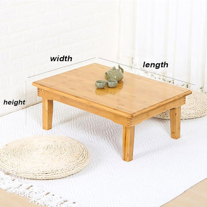 Foldable Bamboo Table, Japanese-Style Household Square Bamboo Table, Low Bamboo - Image 2