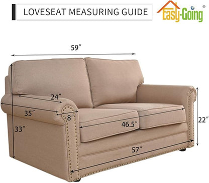 Easy-Going Reversible Couch Cover, 2 Cushion Sofa, Water Resistant Furniture Mat - Image 7