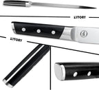 Kitory Slicing Carving Knife -Meat Cutting and BBQ Knife - 12" Brisket Knife for Turkey -Forged German High Carbon Steel- Ergonomic PakkaWood Mirror Finish Handle Design, 2025 Grilling Gifts for Men